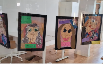 Barn visar sin konst i Eslövs galleria